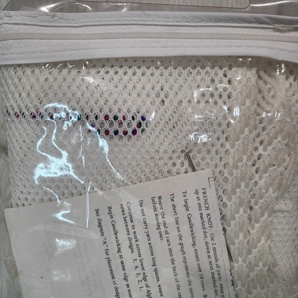 Lasetta National Yarn Irish Candlewick Afghan Throw Kit Sealed 38